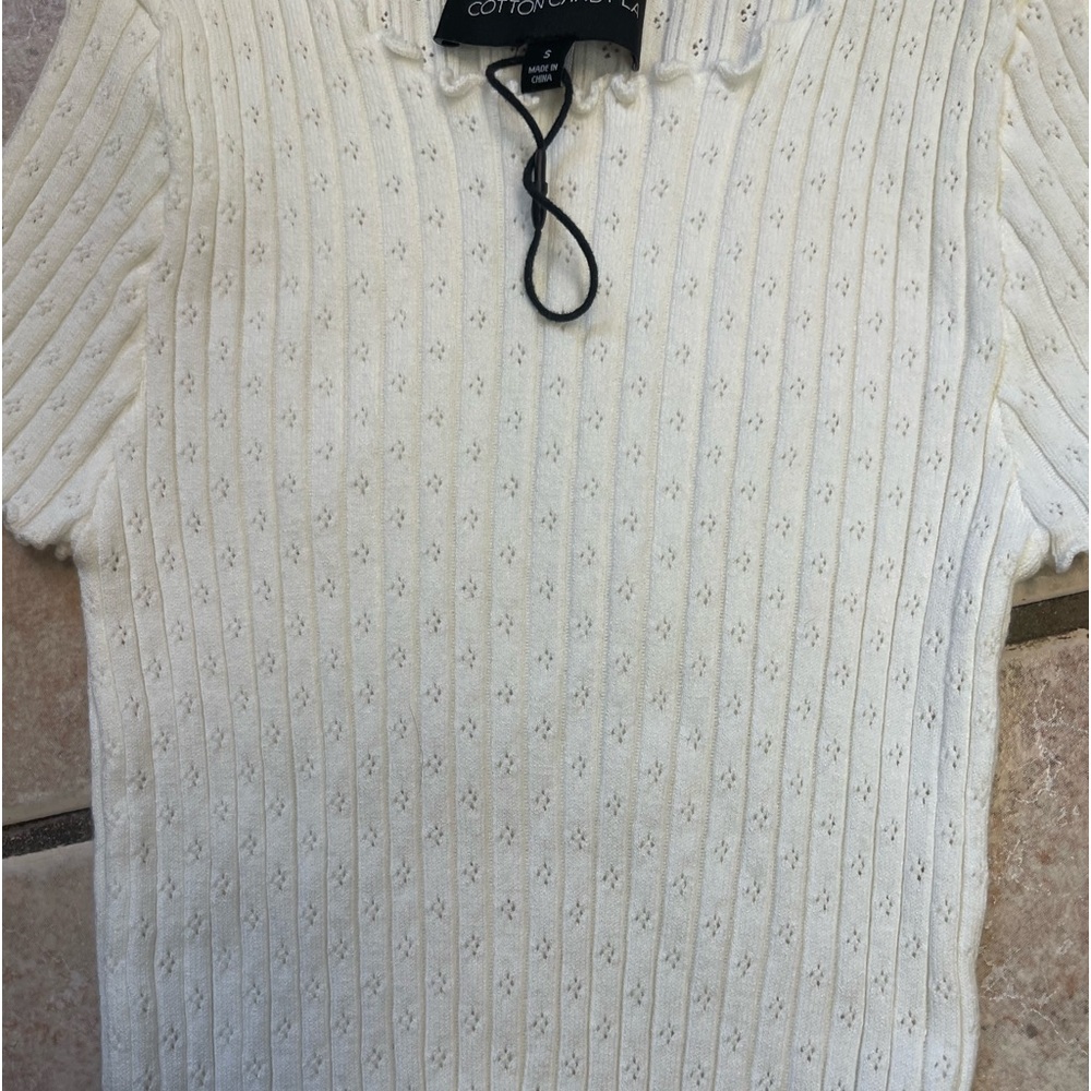 Cotton Candy LA Juniors Cropped Sweater. - Picture 2 of 8